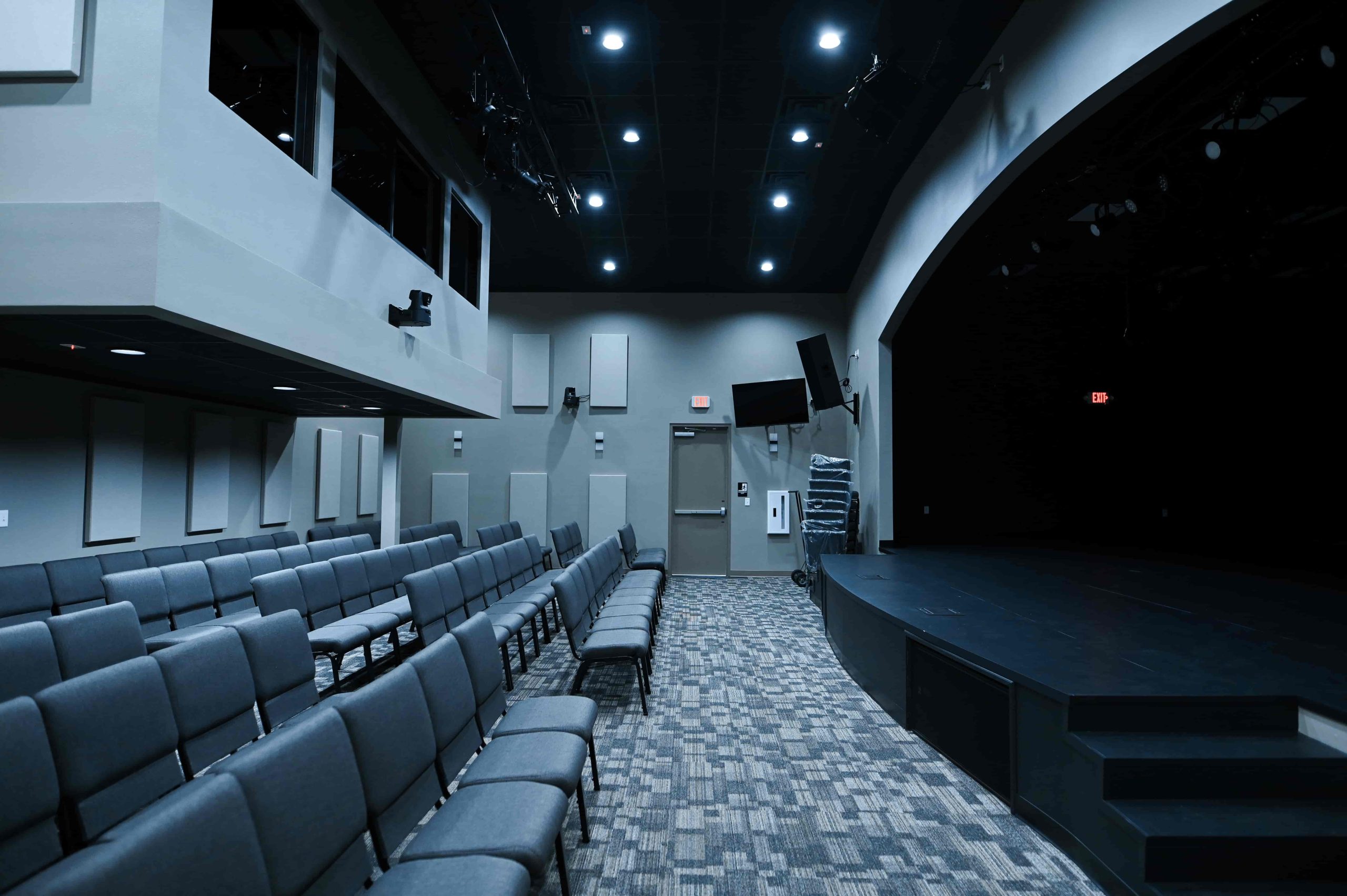 A theater ready for a show, a conference, and more!